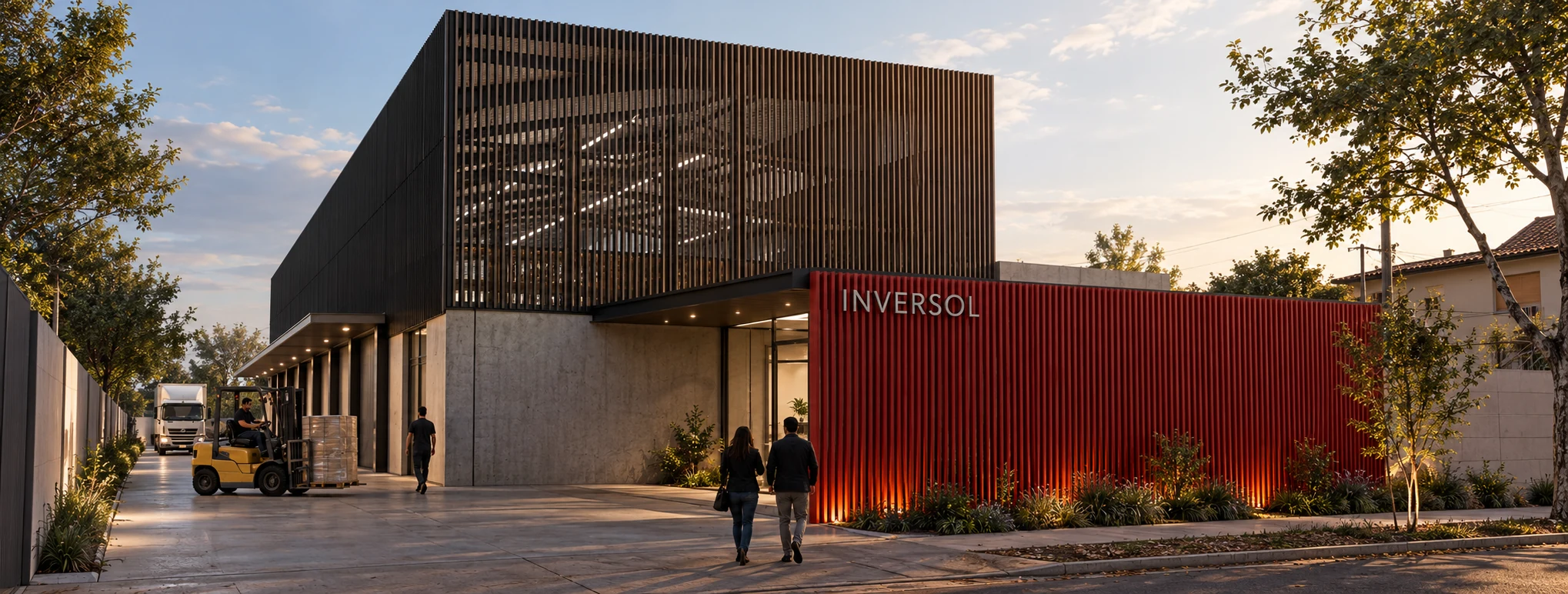 Oficinas y Bodegas Inversol: vista exterior completa del conjunto